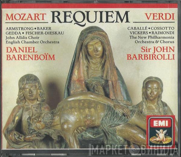 Wolfgang Amadeus Mozart, Giuseppe Verdi, Sheila Armstrong, Janet Baker, Nicolai Gedda, Dietrich Fischer-Dieskau, John Alldis Choir, English Chamber Orchestra, Daniel Barenboim, Montserrat Caballé, Fiorenza Cossotto, Jon Vickers, Ruggero Raimondi, New - Requiem