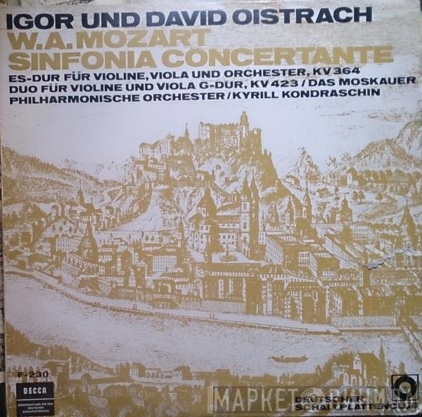 - Wolfgang Amadeus Mozart , Igor Oistrach . David Oistrach , Kiril Kondrashin  Moscow Philharmonic Orchestra  - Sinfonia Concertante