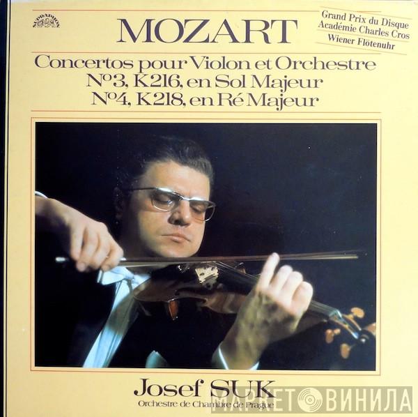 , Wolfgang Amadeus Mozart , Josef Suk  Prague Chamber Orchestra  - Concertos N° 3 Et 4 Pour Violon Et Orchestre