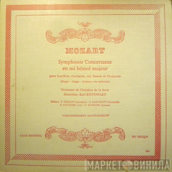, Wolfgang Amadeus Mozart , Kammerorchester Des Saarländischen Rundfunks, Saarbrücken  Karl Ristenpart  - Symphonie Concertante En Mi Bémol Majeur Pour Hautbois, Clarinette, Cor, Basson Et Orchestre