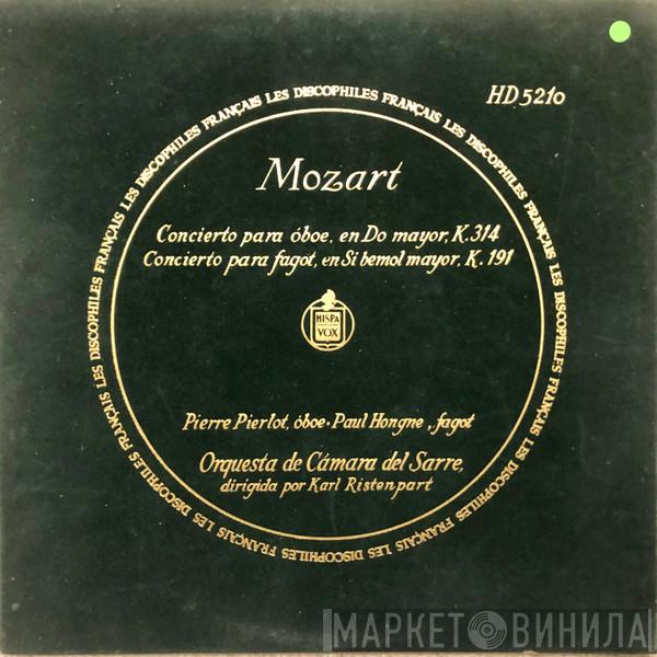 , Wolfgang Amadeus Mozart , Pierre Pierlot , Paul Hongne Sous La Direction de Kammerorchester Des Saarländischen Rundfunks, Saarbrücken  Karl Ristenpart  - Concierto Para Óboe, En Do Mayor, K. 314 - Concierto Para Fagot, En Si Bemol Mayor, K. 191