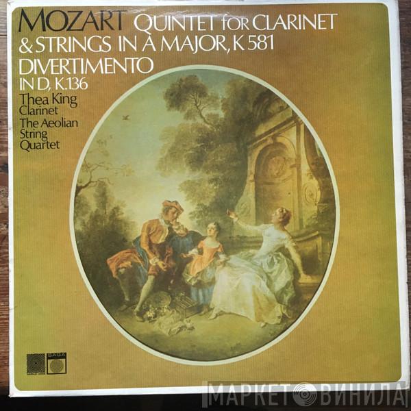 Wolfgang Amadeus Mozart, Thea King, Aeolian String Quartet - Quintet For Clarinet & Strings In A Major, K581, Divertimento In D, K136