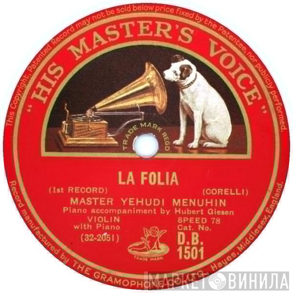 , Yehudi Menuhin  Hubert Giesen  - La Folia