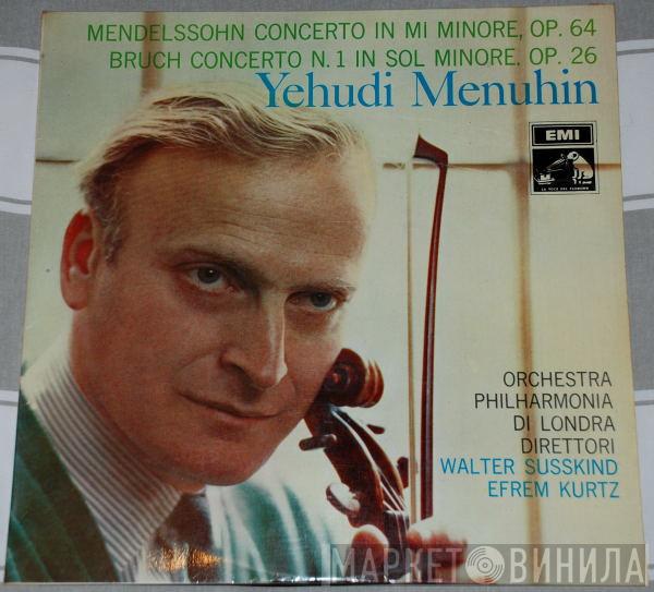 , Yehudi Menuhin , Philharmonia Orchestra , Efrem Kurtz  Walter Susskind  - Mendelssohn Concerto In Mi Minore, Op. 64 - Bruch Concerto N° 1 In Sol Minore, Op. 26