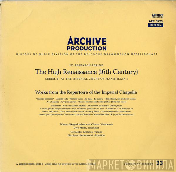 and Die Wiener Sängerknaben , Chorus Viennensis , Uwe Mund , Concentus Musicus Wien  Nikolaus Harnoncourt  - Works From The Repertoire Of The Imperial Chapelle