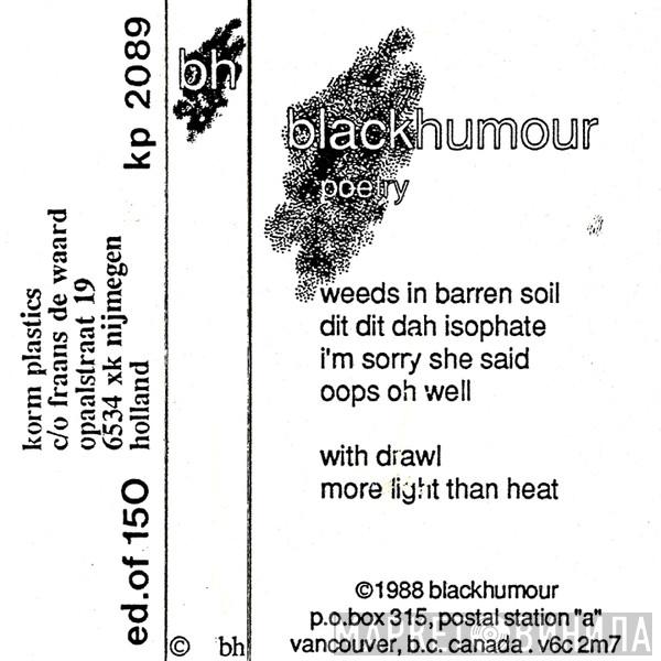  blackhumour  - Poetry