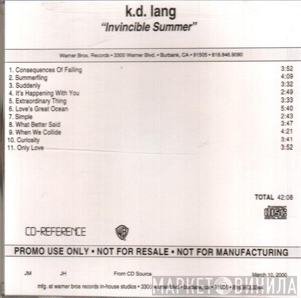  k.d. lang  - Invincible Summer
