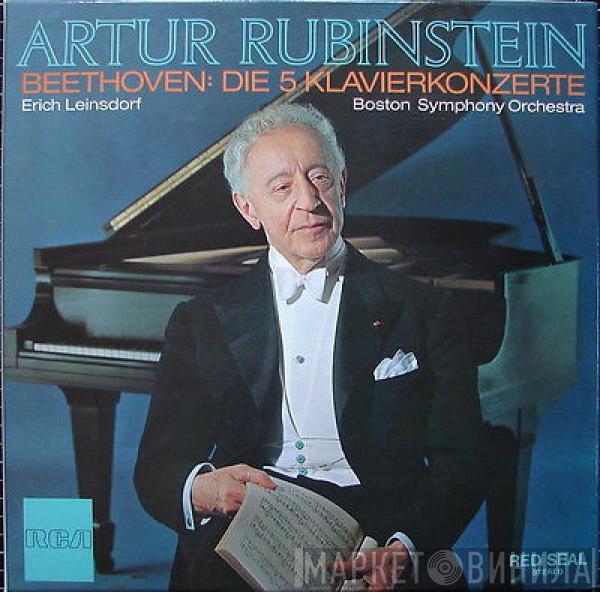 spielt Arthur Rubinstein , Ludwig van Beethoven  Erich Leinsdorf  - Die 5 Klavierkonzerte