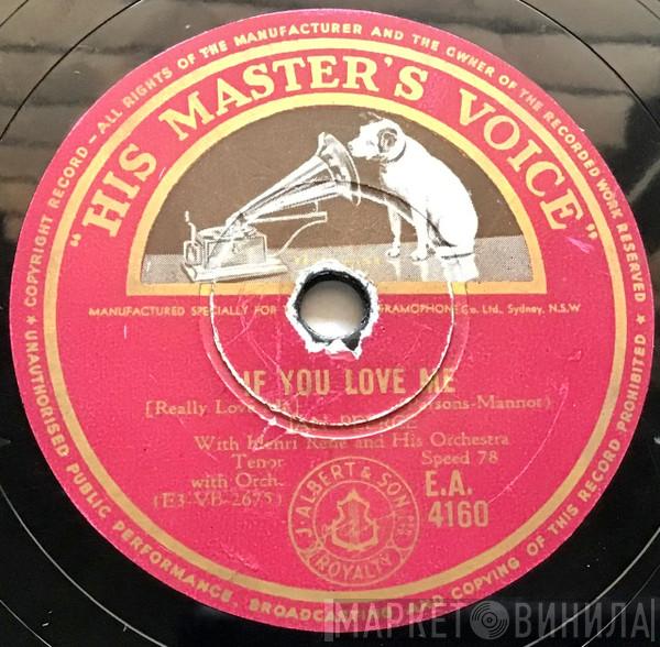 with Jan Peerce  Henri René And His Orchestra  - If You Love Me / When Your Old Wedding Ring Was New
