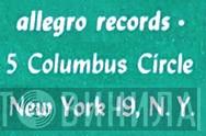 Allegro Records  - Винил CD и Кассеты лейбла Allegro Records (5) на сайте МаркетВинила