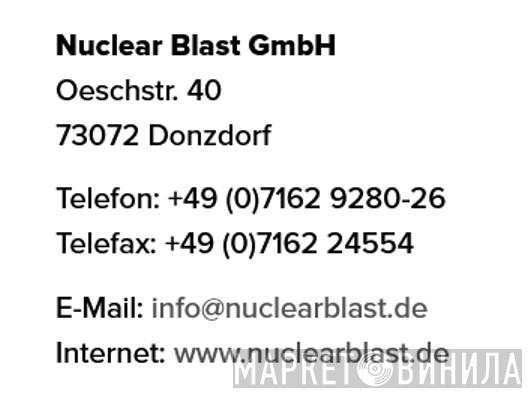 Nuclear Blast GmbH - Винил CD и Кассеты лейбла Nuclear Blast GmbH на сайте МаркетВинила