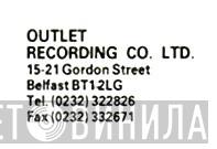 Outlet Recording Co. Ltd. - Винил CD и Кассеты лейбла Outlet Recording Co. Ltd. на сайте МаркетВинила