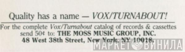 VOX/Turnabout - Винил CD и Кассеты лейбла VOX/Turnabout на сайте МаркетВинила
