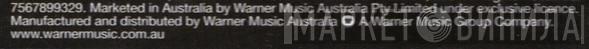 Warner Music Australia Pty. Limited - Винил CD и Кассеты лейбла Warner Music Australia Pty. Limited на сайте МаркетВинила